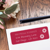 Flowers Magenta de Etiketten van het Adres van de