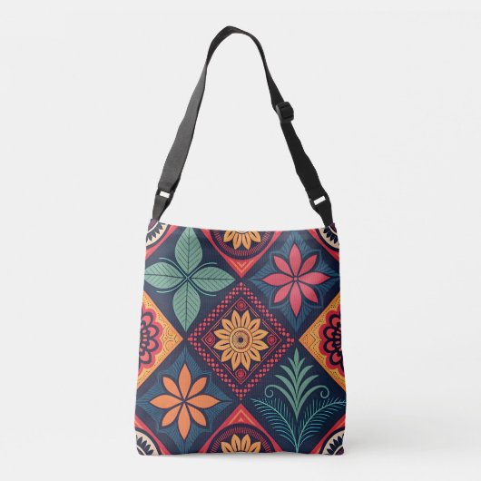 Flowers Magic Pattern Crossbody Tas (Achterkant)