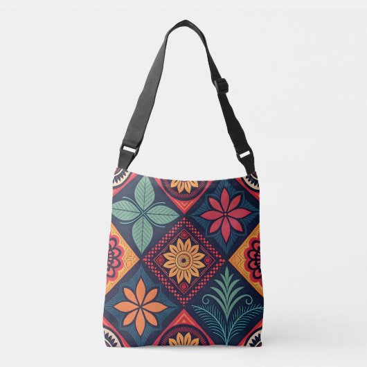 Flowers Magic Pattern Crossbody Tas (Voorkant)