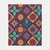 Flowers Magic Pattern Fleece Deken (Voorkant)
