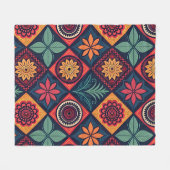 Flowers Magic Pattern Fleece Deken (Voorkant (Horizontaal))