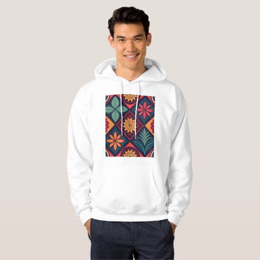 Flowers Magic Pattern Hoodie (Voorkant volledig)