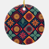Flowers Magic Pattern Keramisch Ornament (Achterkant)