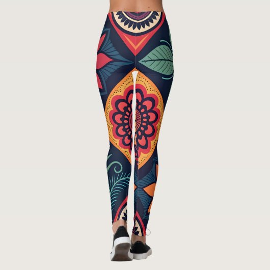 Flowers Magic Pattern Leggings (Achterkant)
