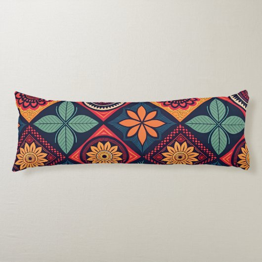 Flowers Magic Pattern Lichaamskussen (Voorkant)