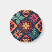 Flowers Magic Pattern Magneet (Voorkant)