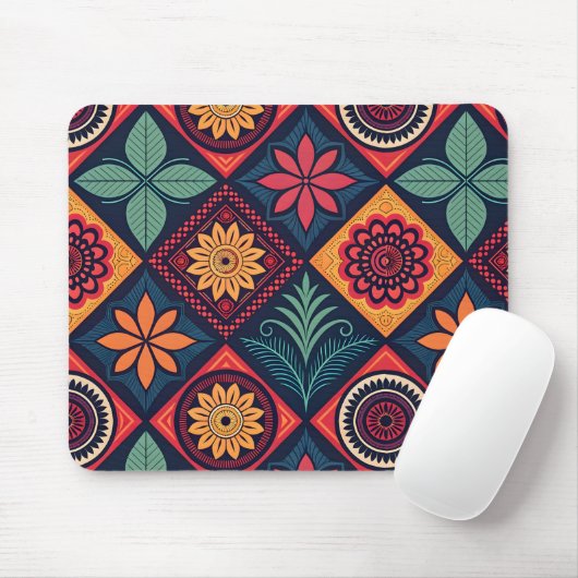 Flowers Magic Pattern Muismat (Met muis)