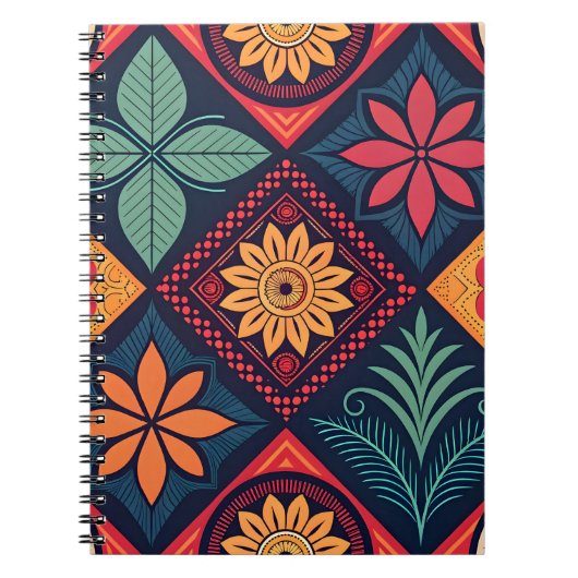 Flowers Magic Pattern Notitieboek (Voorkant)