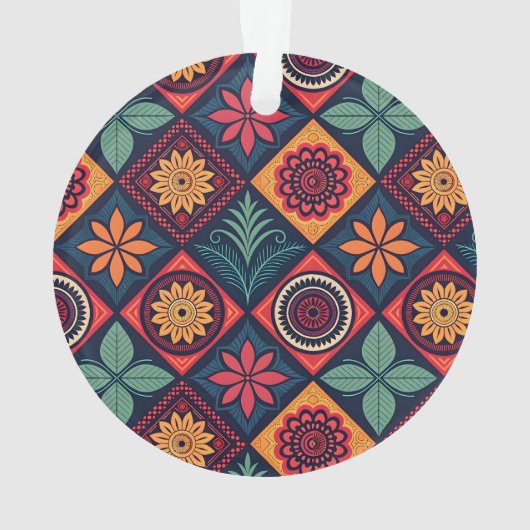 Flowers Magic Pattern Ornament (achterkant)