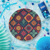 Flowers Magic Pattern Papieren Bordje (Feest)