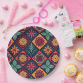 Flowers Magic Pattern Papieren Bordje (Feest)