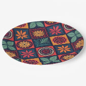 Flowers Magic Pattern Papieren Bordje (Gekanteld)