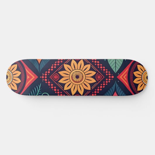 Flowers Magic Pattern Persoonlijk Skateboard (Horizontaal)