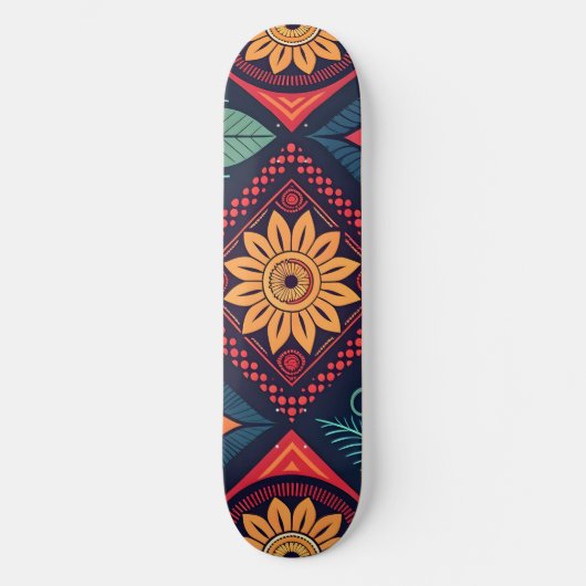 Flowers Magic Pattern Persoonlijk Skateboard (Voorkant)