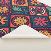 Flowers Magic Pattern Sherpa Deken (3/4)