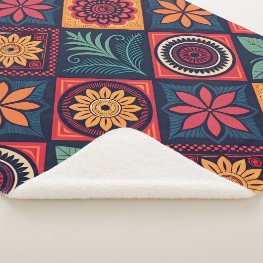 Flowers Magic Pattern Sherpa Deken (3/4)