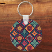 Flowers Magic Pattern Sleutelhanger (Voorkant)