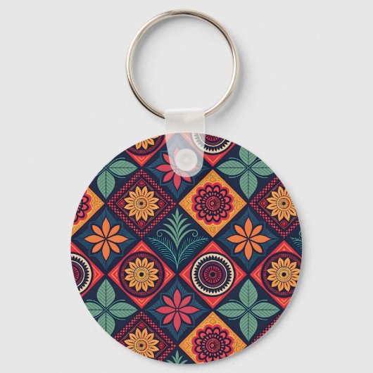 Flowers Magic Pattern Sleutelhanger (Achterkant)