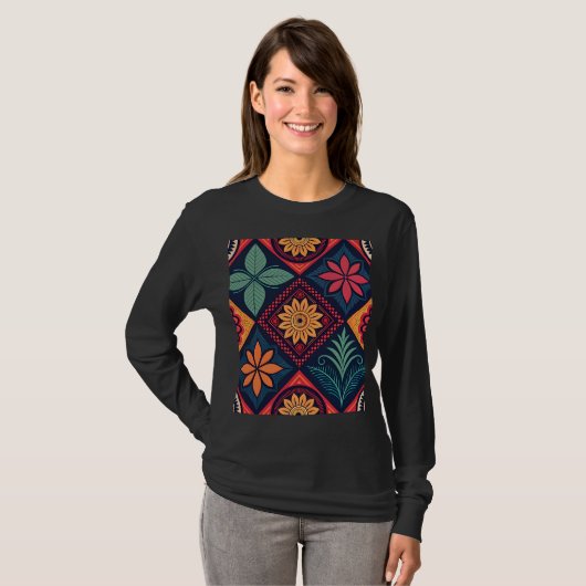 Flowers Magic Pattern T-shirt (Voorkant volledig)