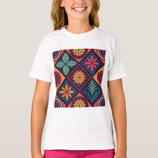 Flowers Magic Pattern T-shirt (Voorkant)