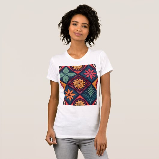Flowers Magic Pattern T-shirt (Voorkant volledig)