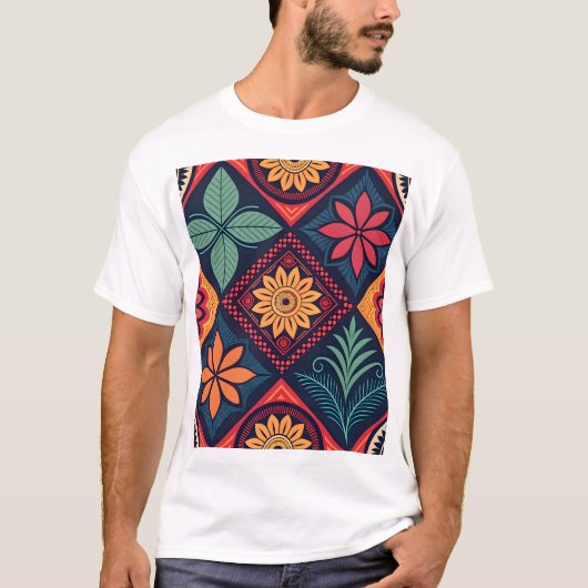 Flowers Magic Pattern T-shirt (Voorkant)