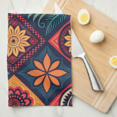 Flowers Magic Pattern Theedoek (Quarter Fold)