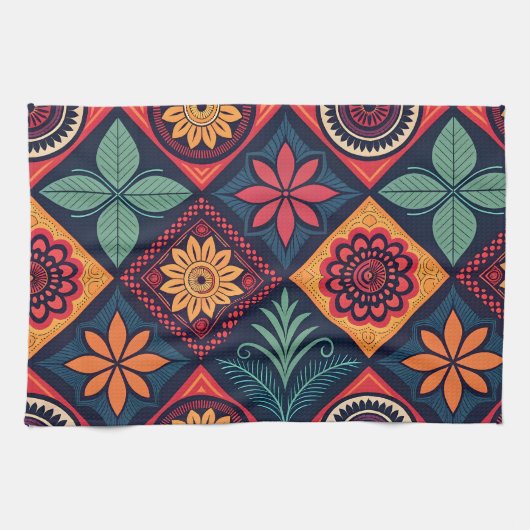 Flowers Magic Pattern Theedoek (Horizontaal)