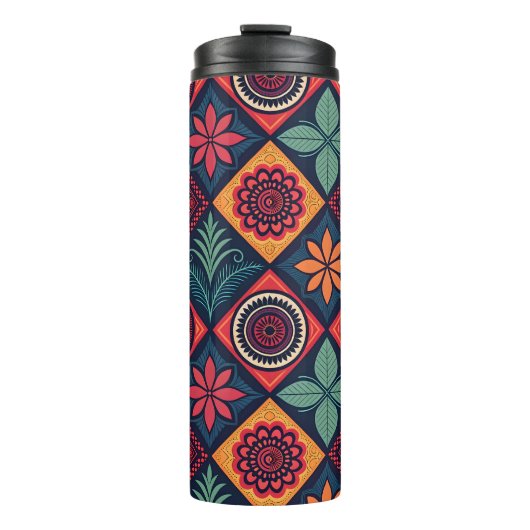 Flowers Magic Pattern Thermosbeker (Voorkant)