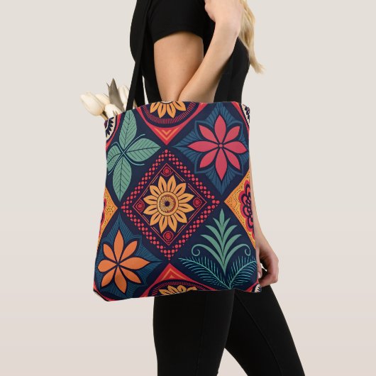 Flowers Magic Pattern Tote Bag (Dichtbij)