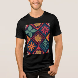 Flowers Magic Pattern Tri-Blend Shirt