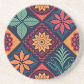 Flowers Magic Pattern Zandsteen Onderzetter (Voorkant)