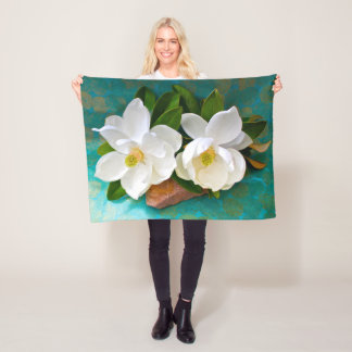 Flowers | Magnolia Flower Fleece Deken