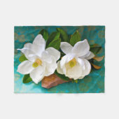 Flowers | Magnolia Flower Fleece Deken (Voorkant (Horizontaal))