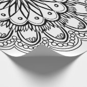 Flowers mandala hand drawing cadeaupapier (Hoek)
