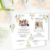 Flowers Memorial Funeral Service Photo Program