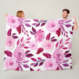 Flowers Modern en Fresh Pattern Fleece Deken