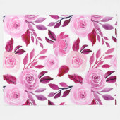 Flowers Modern en Fresh Pattern Fleece Deken (Voorkant (Horizontaal))