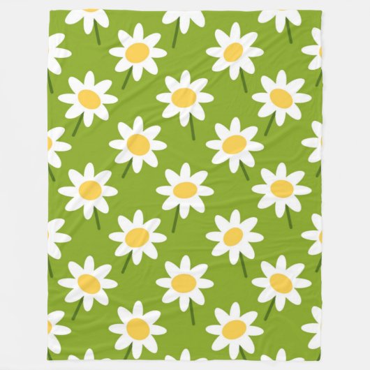 Flowers Modern en Fresh Pattern Fleece Deken (Voorkant)