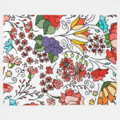 Flowers Modern en Fresh Pattern Fleece Deken (Voorkant (Horizontaal))