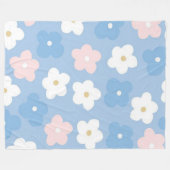 Flowers Modern en Fresh Pattern Fleece Deken (Voorkant (Horizontaal))