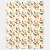 Flowers Modern en Fresh Pattern Fleece Deken (Voorkant)