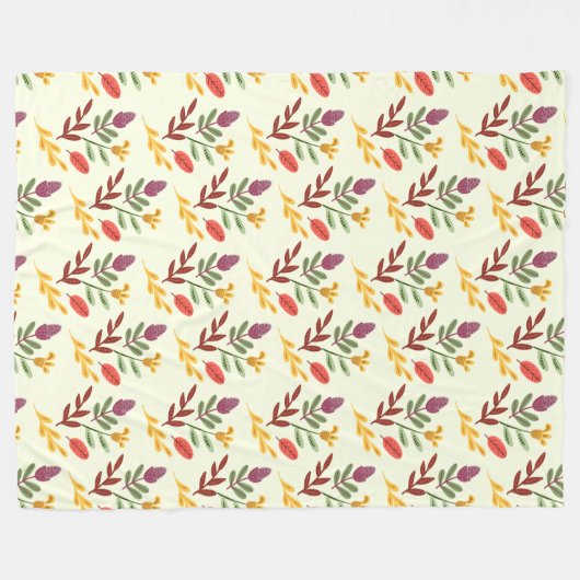 Flowers Modern en Fresh Pattern Fleece Deken (Voorkant (Horizontaal))