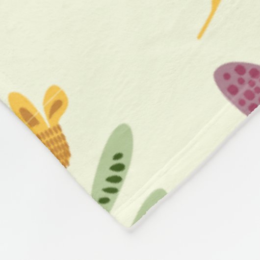 Flowers Modern en Fresh Pattern Fleece Deken (Hoek)