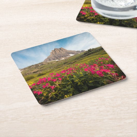Flowers Montana's Glacier National Park Kartonnen Onderzetters (Schuin)