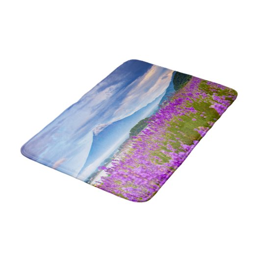 Flowers Mount Fugi Japan Badmat (Gekanteld)