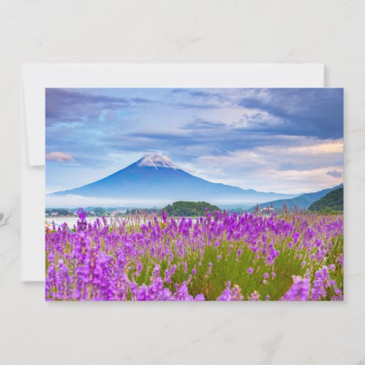 Flowers Mount Fugi Japan Bedankkaart (Voorkant)