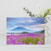 Flowers Mount Fugi Japan Bedankkaart (Staand voorkant)