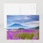 Flowers Mount Fugi Japan Briefkaart (Voorkant / Achterkant)
