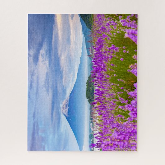 Flowers Mount Fugi Japan Legpuzzel (Verticaal)